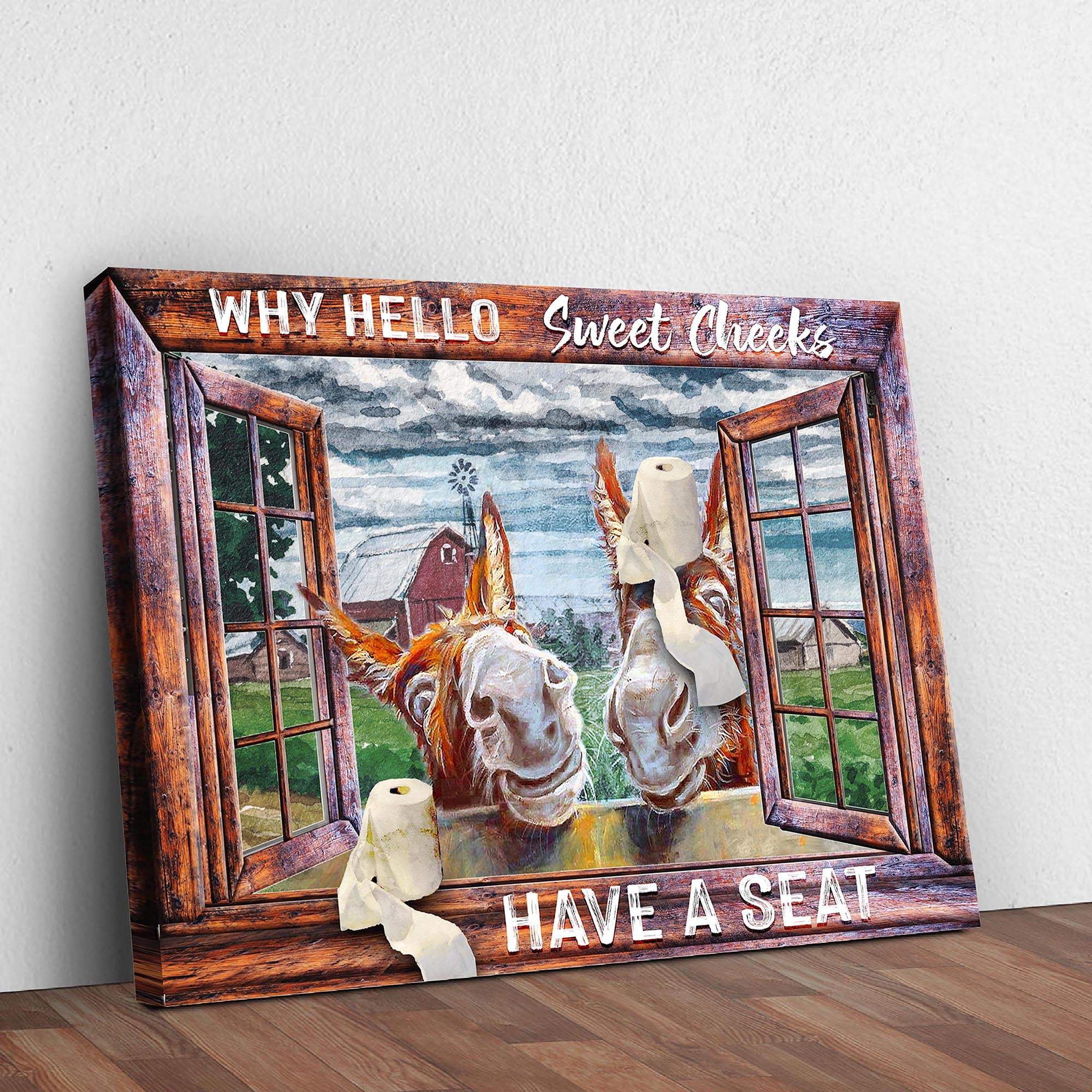 Have A Seat Sweet Cheeks Bathroom Sign II - Tailored Canvases - Flyclothing LLC