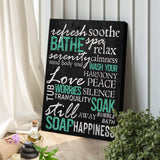 Refresh Soothe Bathe Bathroom Sign - Tailored Canvases - Flyclothing LLC