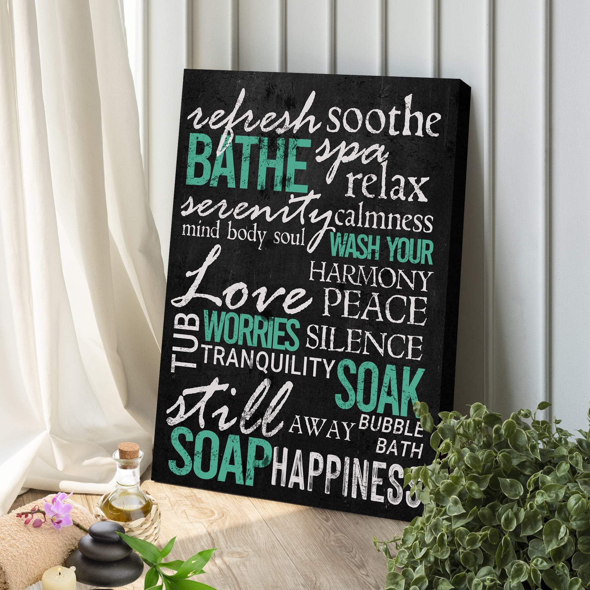 Refresh Soothe Bathe Bathroom Sign - Tailored Canvases - Flyclothing LLC