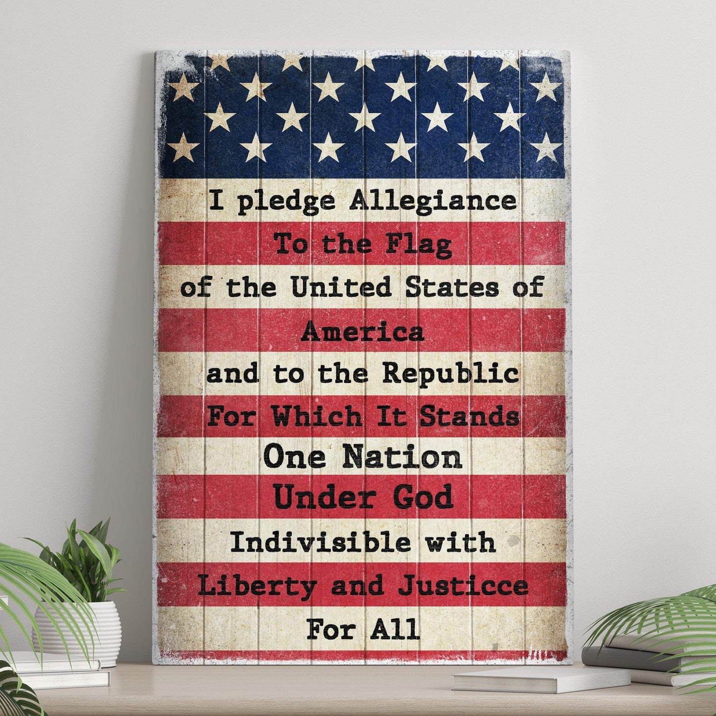 America Pledge Allegiance Sign - Tailored Canvases - Flyclothing LLC