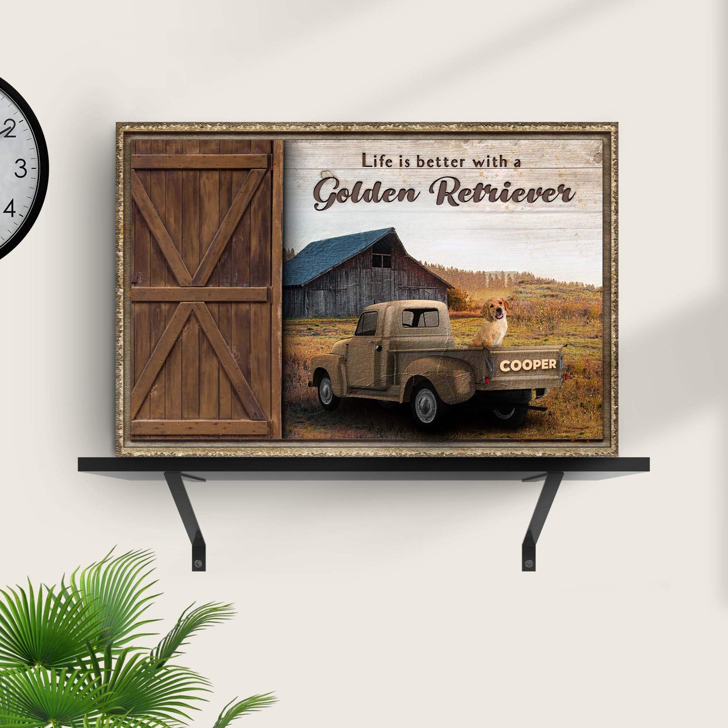 Life Is Better With A Golden Retriever Sign II - Tailored Canvases - Flyclothing LLC