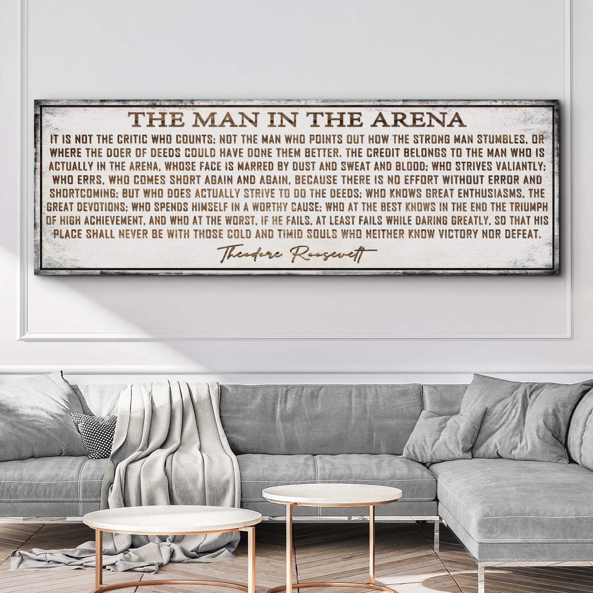 The Man In The Arena Sign VI - Tailored Canvases - Flyclothing LLC