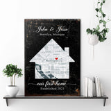Home Map Sign - Tailored Canvases - Flyclothing LLC