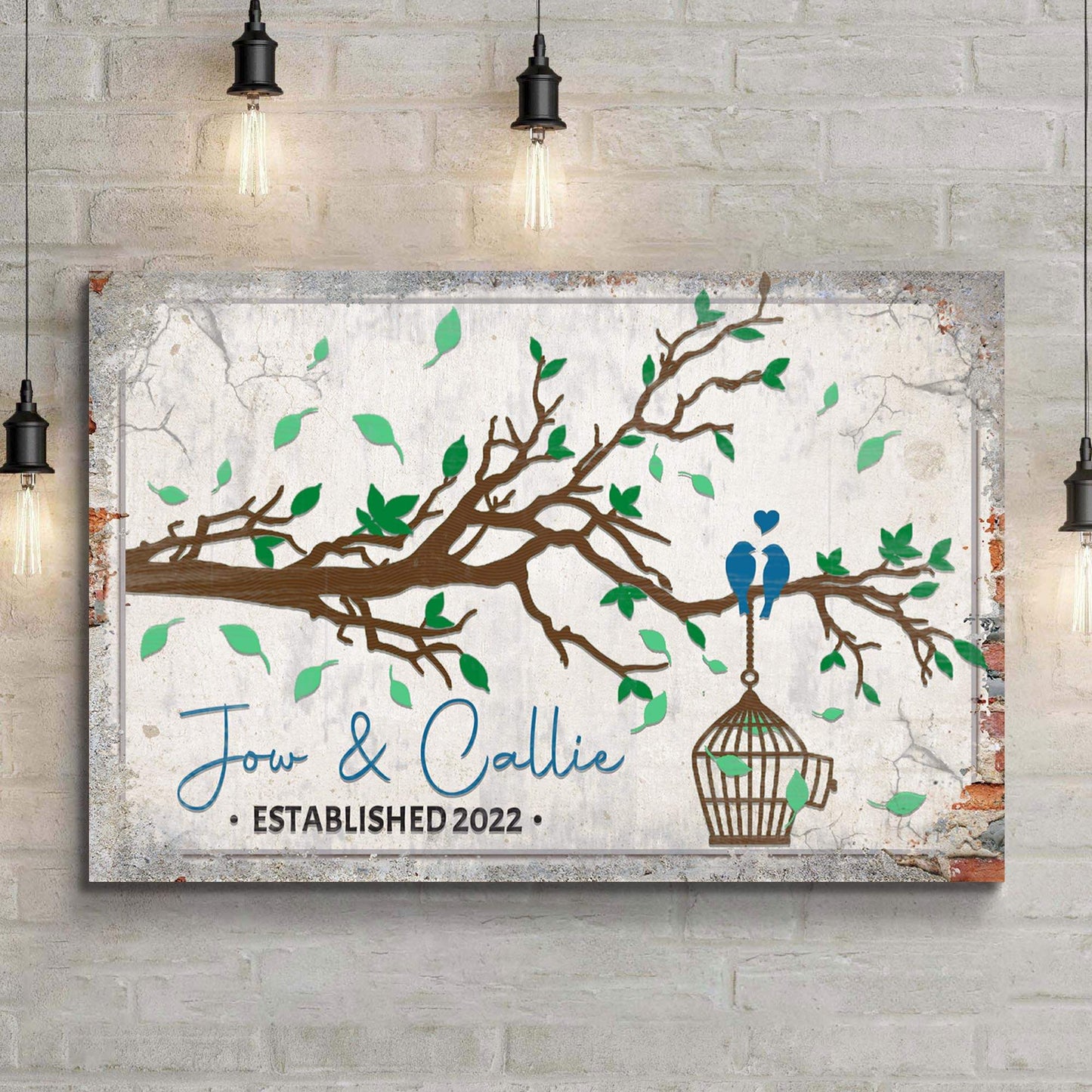 Love Birds Couple Sign - Tailored Canvases - Flyclothing LLC