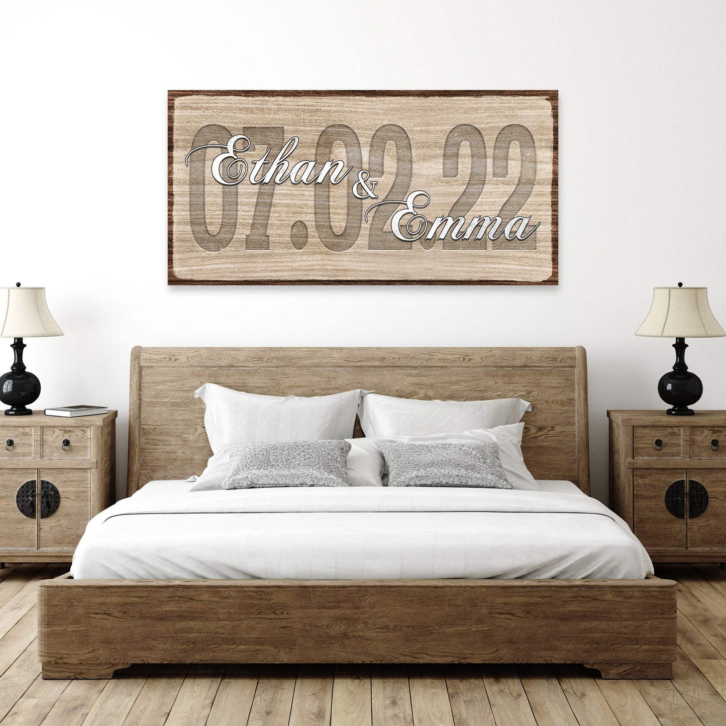 Couple Wedding Date Sign - Tailored Canvases - Flyclothing LLC
