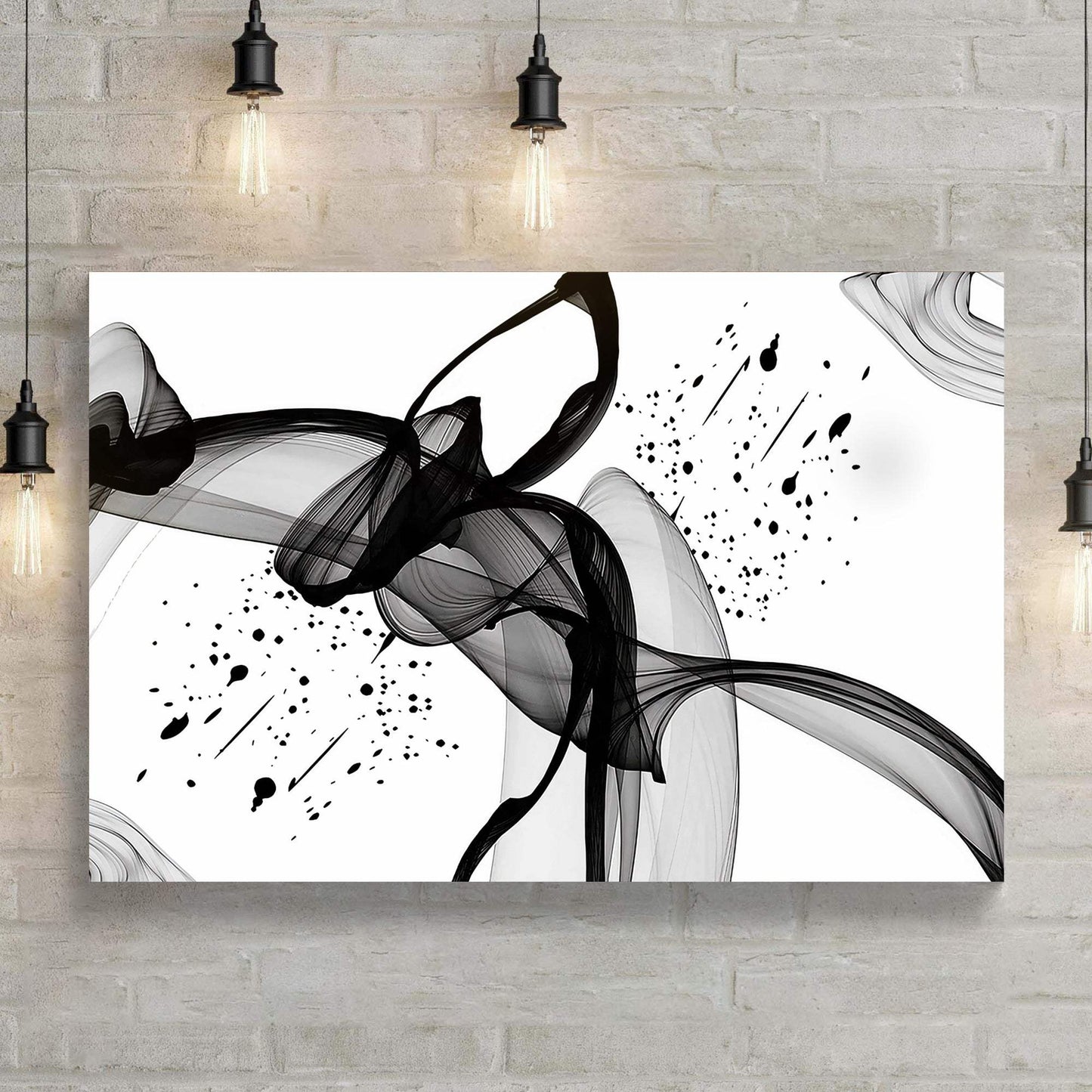 Minimalist Black Abstract Canvas Wall Art - Tailored Canvases - Flyclothing LLC