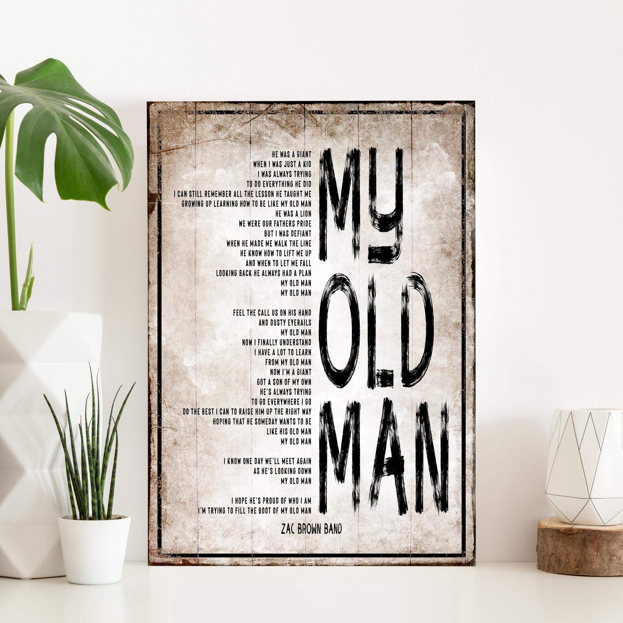 My Old Man, Happy Father's Day Sign - Tailored Canvases - Flyclothing LLC
