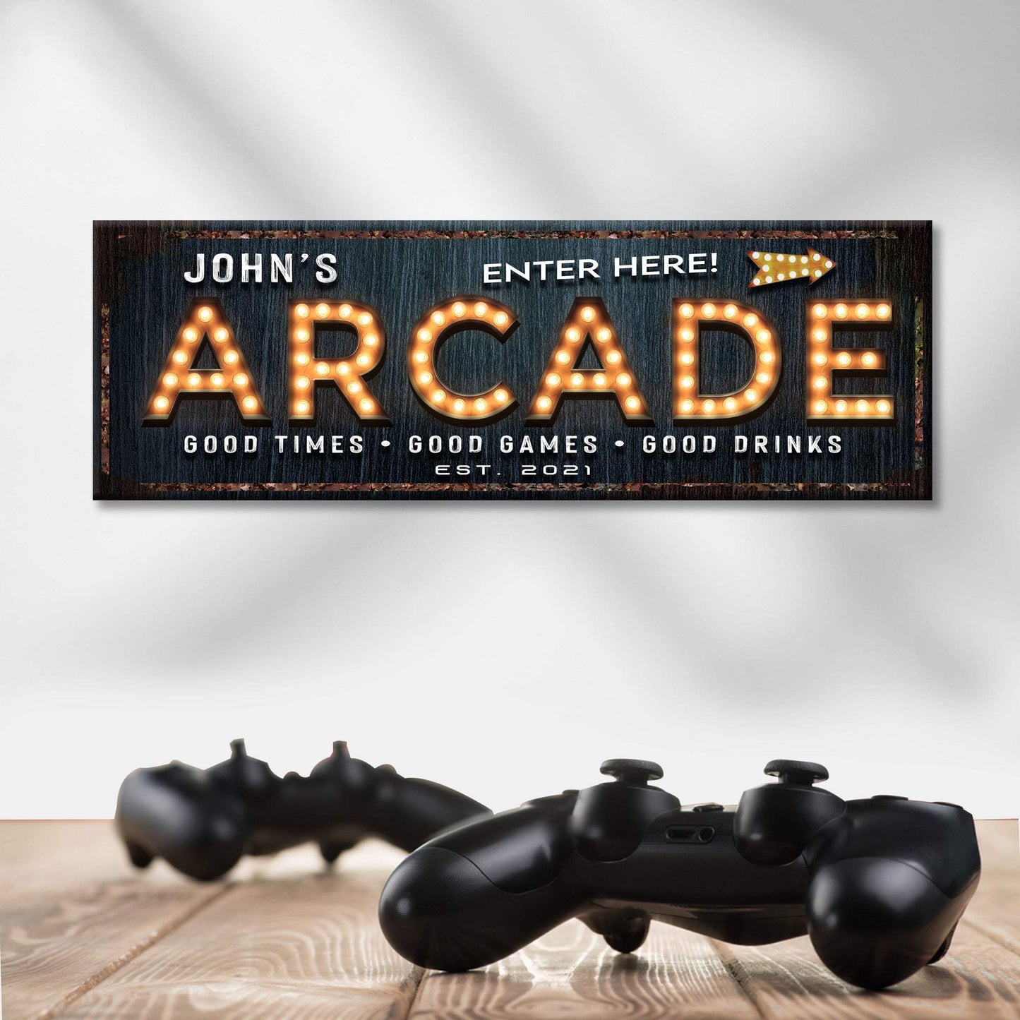 Arcade Enter Here Sign - Tailored Canvases - Flyclothing LLC