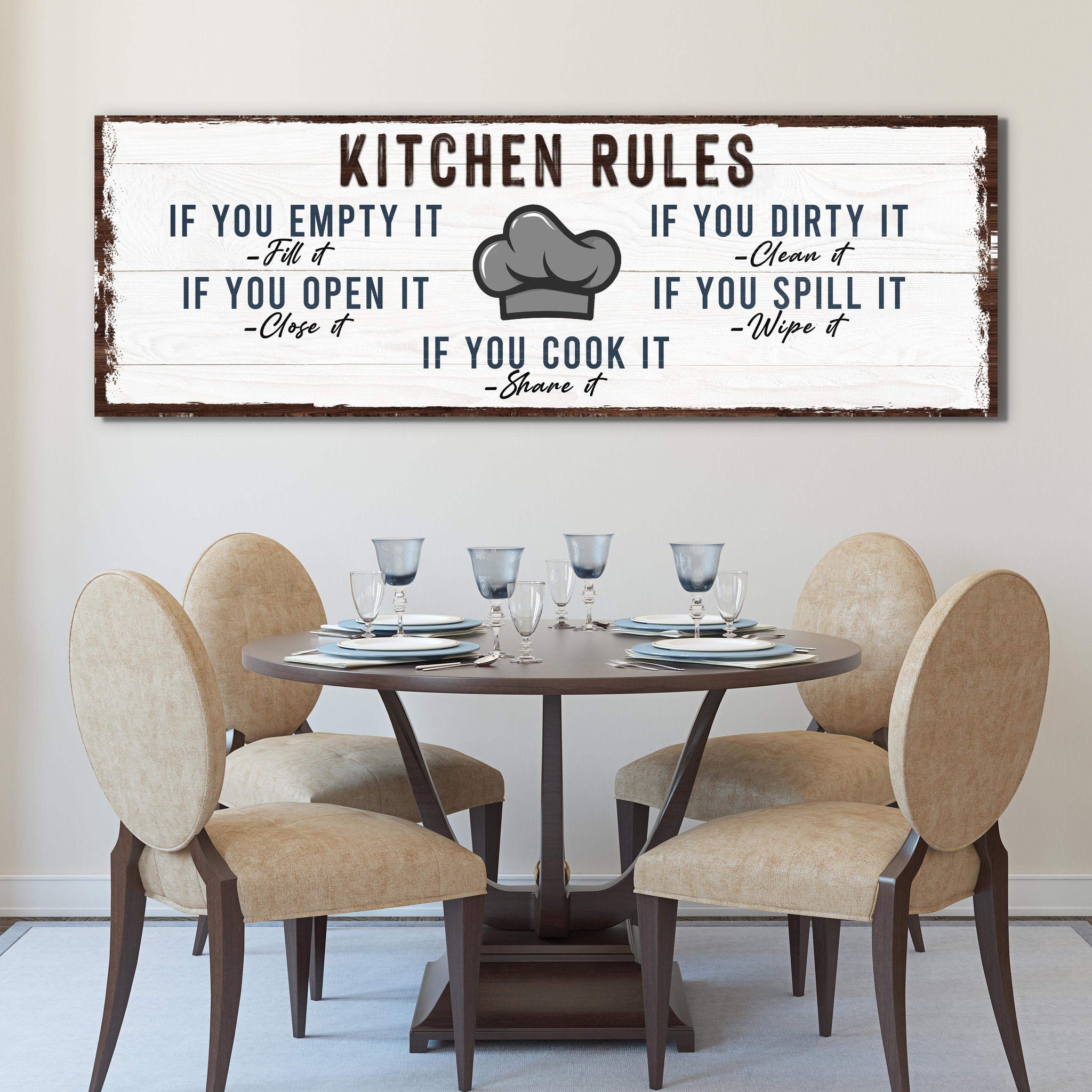 If You Cook It, Share It Kitchen Rules Sign - Tailored Canvases - Flyclothing LLC