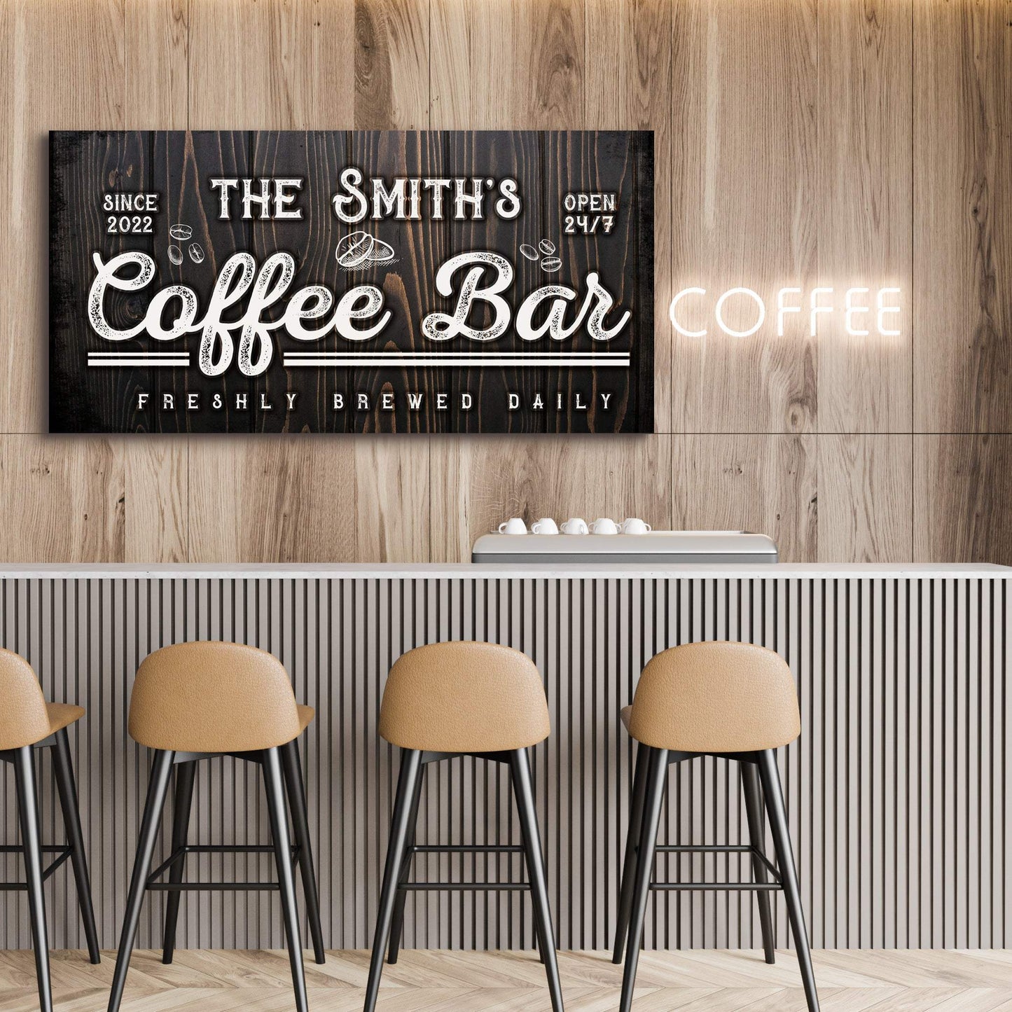 Family Coffee Bar Sign - Tailored Canvases - Flyclothing LLC
