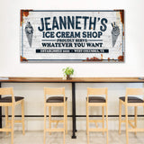 Ice Cream Shop Sign - Tailored Canvases - Flyclothing LLC