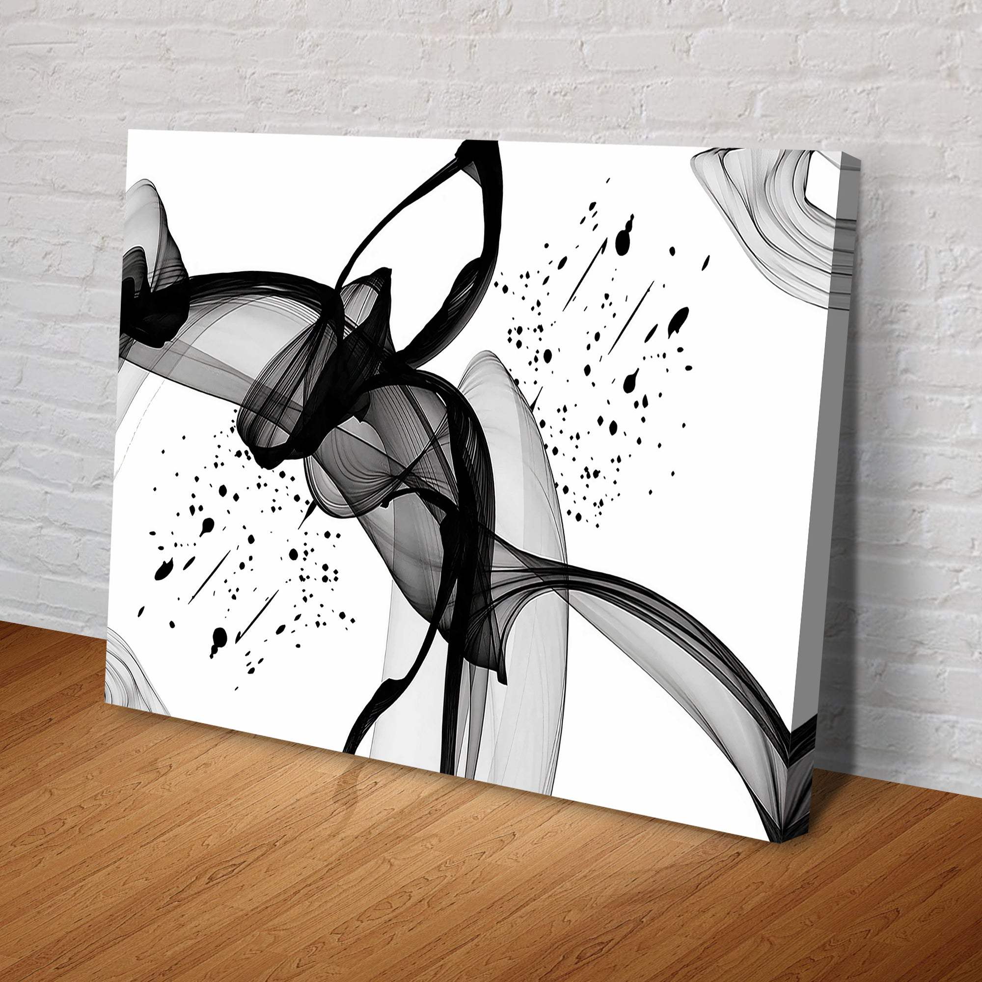 Minimalist Black Abstract Canvas Wall Art - Tailored Canvases - Flyclothing LLC