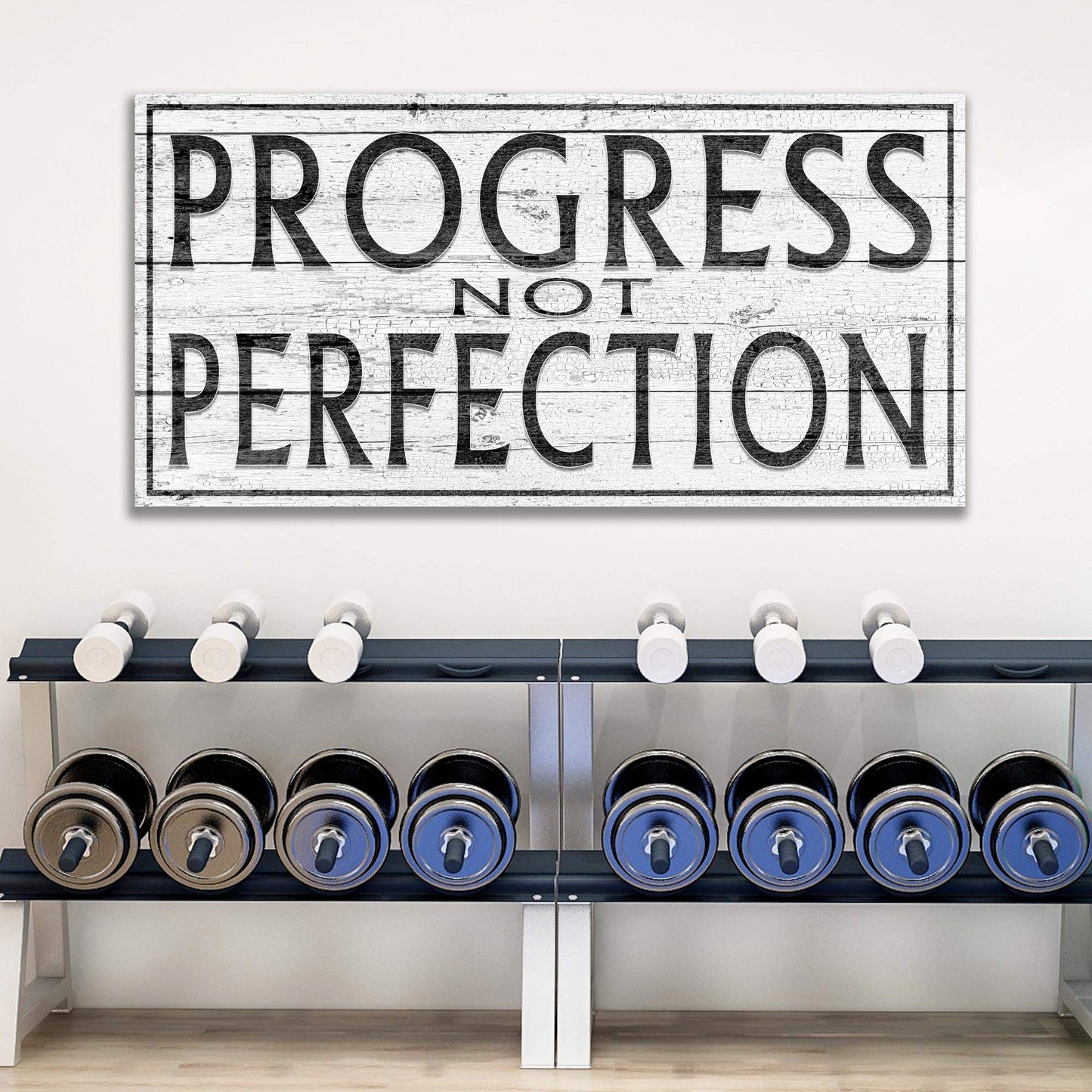 Progress Not Perfection Sign - Tailored Canvases - Flyclothing LLC