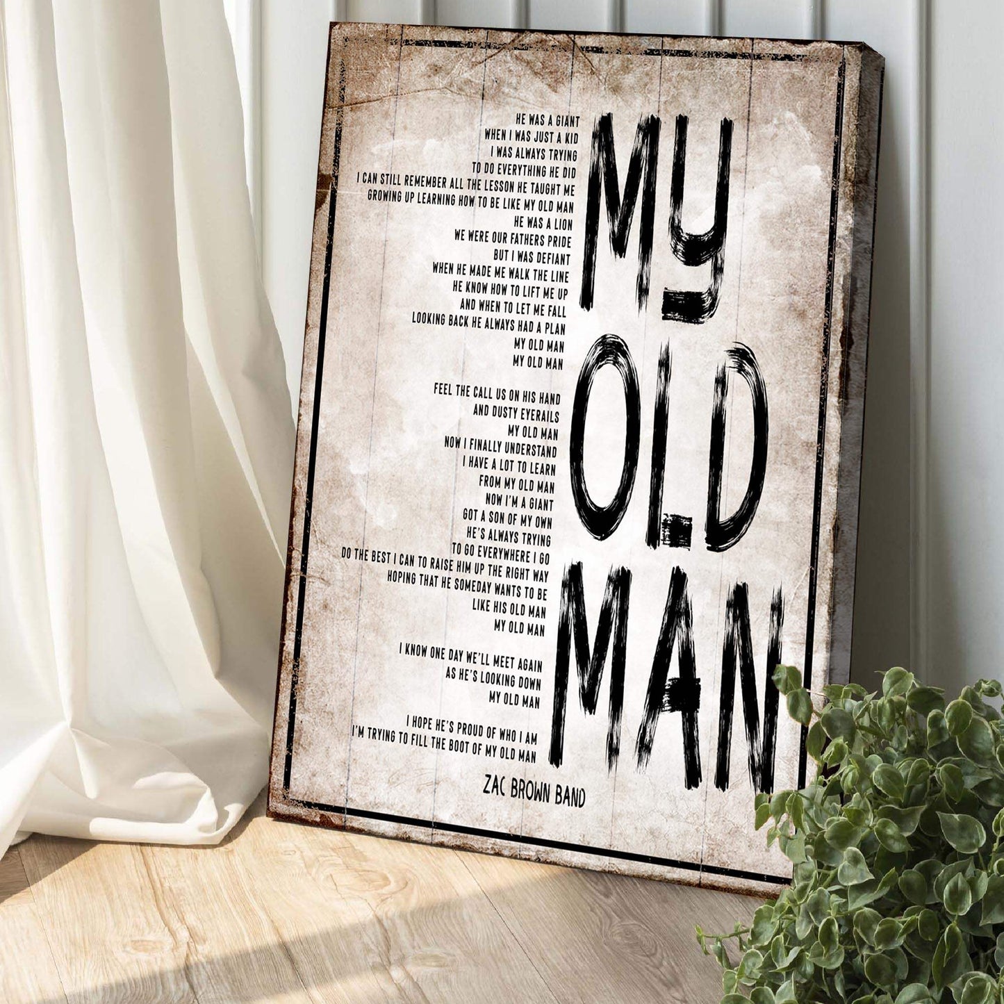 My Old Man, Happy Father's Day Sign - Tailored Canvases - Flyclothing LLC