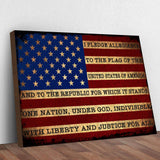 I Pledge Allegiance To The Flag Of USA Sign - Tailored Canvases - Flyclothing LLC