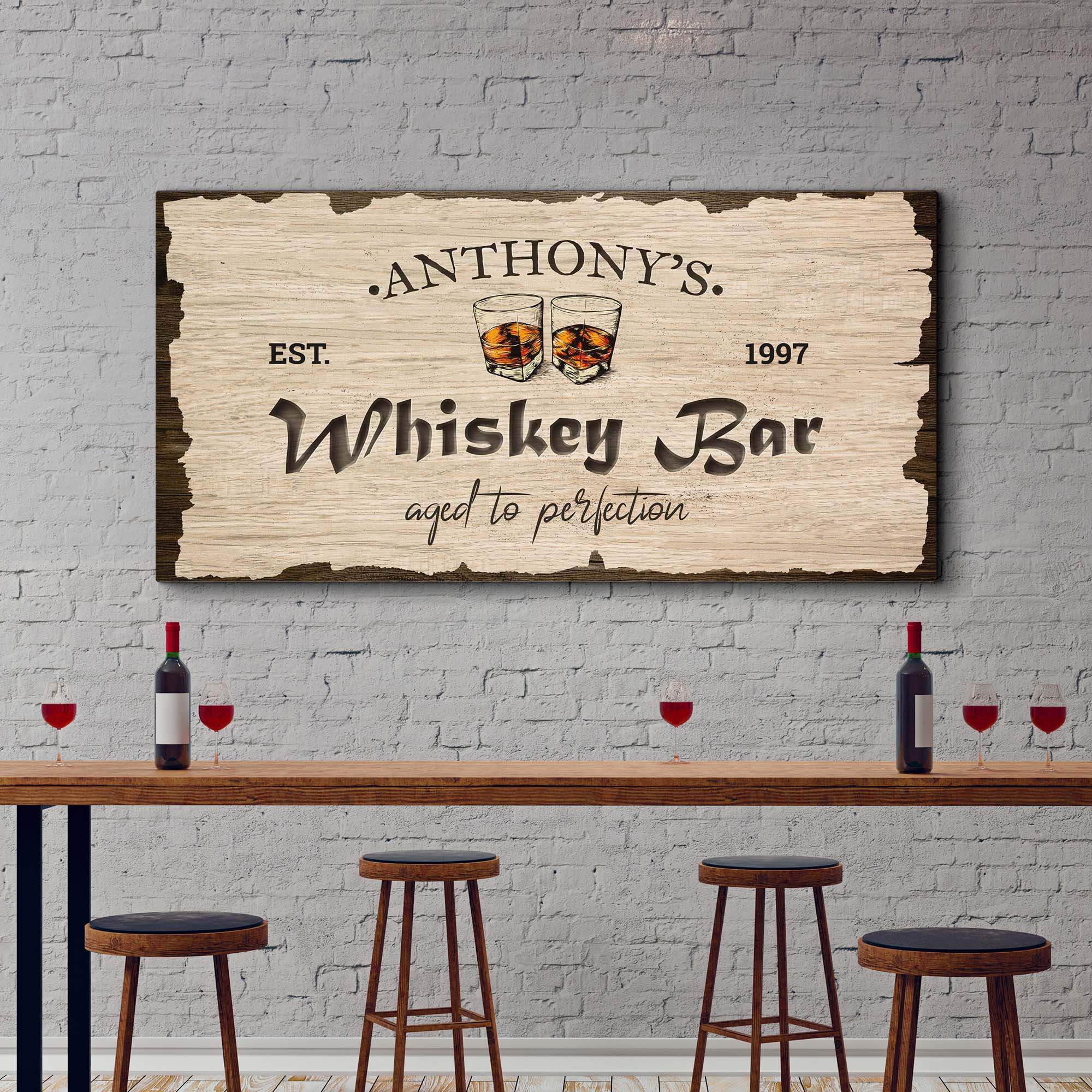 Whiskey Bar Sign II - Tailored Canvases - Flyclothing LLC