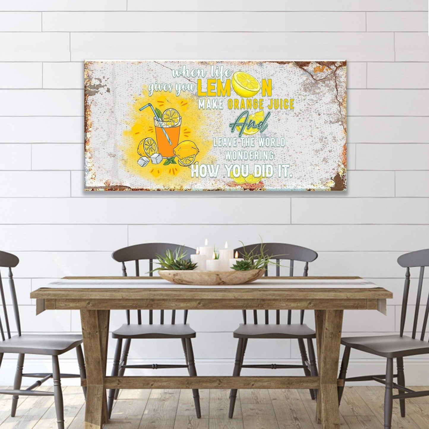 Life And Lemons Sign - Tailored Canvases - Flyclothing LLC