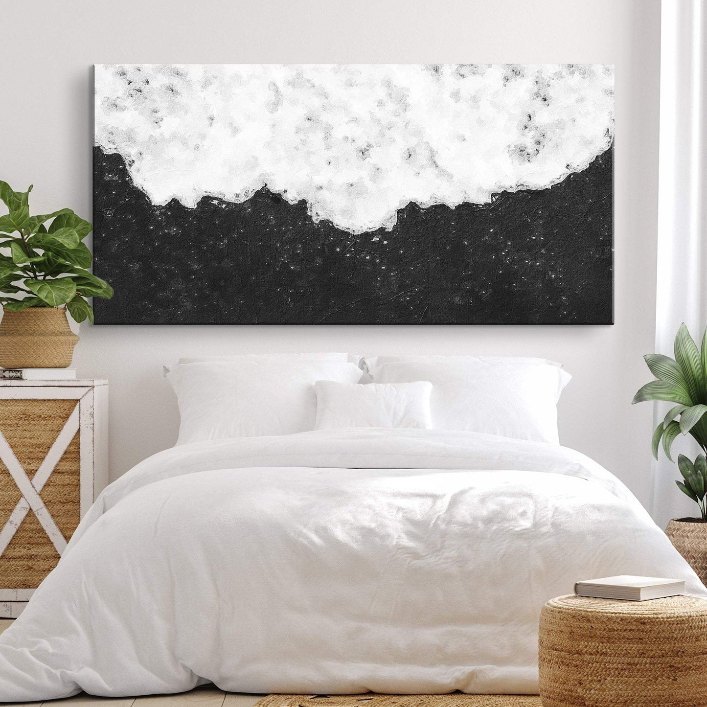 Black And White Painting Canvas Wall Art - Tailored Canvases - Flyclothing LLC