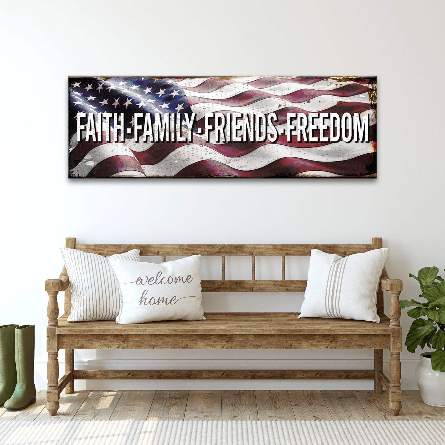 Faith Family Friends Freedom Sign - Tailored Canvases - Flyclothing LLC