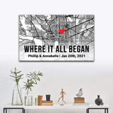 Couple Street Map Sign II - Tailored Canvases - Flyclothing LLC