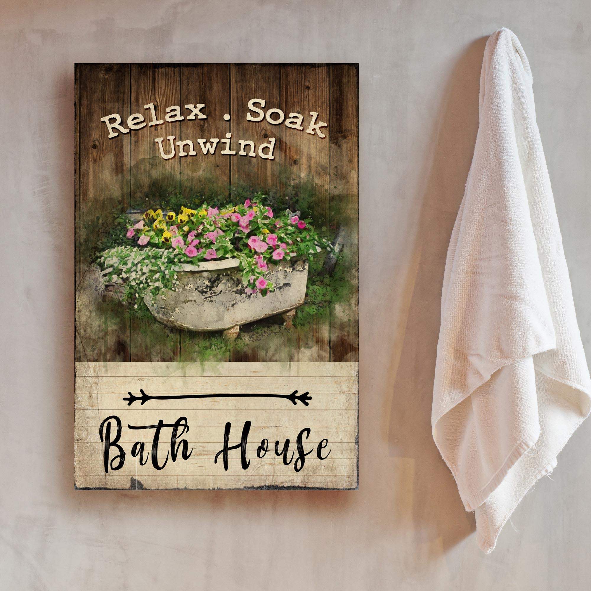 Relax Soak Unwind Sign VII - Tailored Canvases - Flyclothing LLC