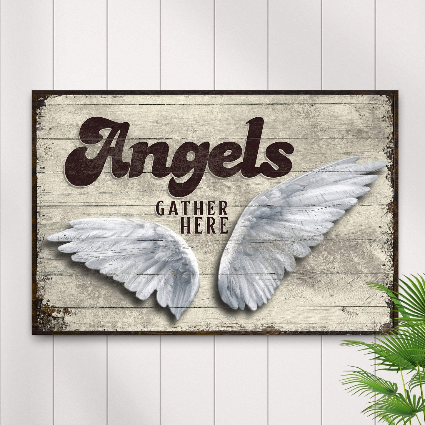 Angels Gather Here Sign II - Tailored Canvases - Flyclothing LLC