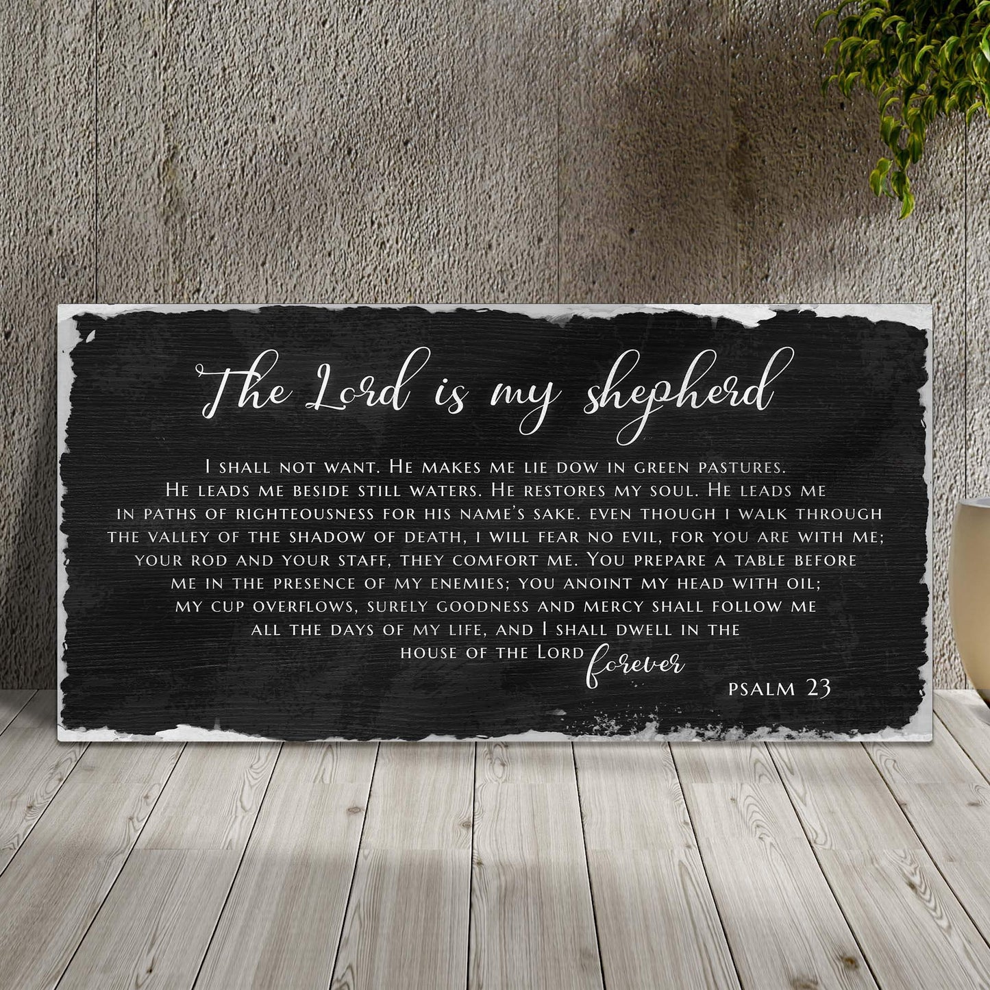Psalm 23 - The Lord Is My Shepherd Sign IV - Tailored Canvases - Flyclothing LLC