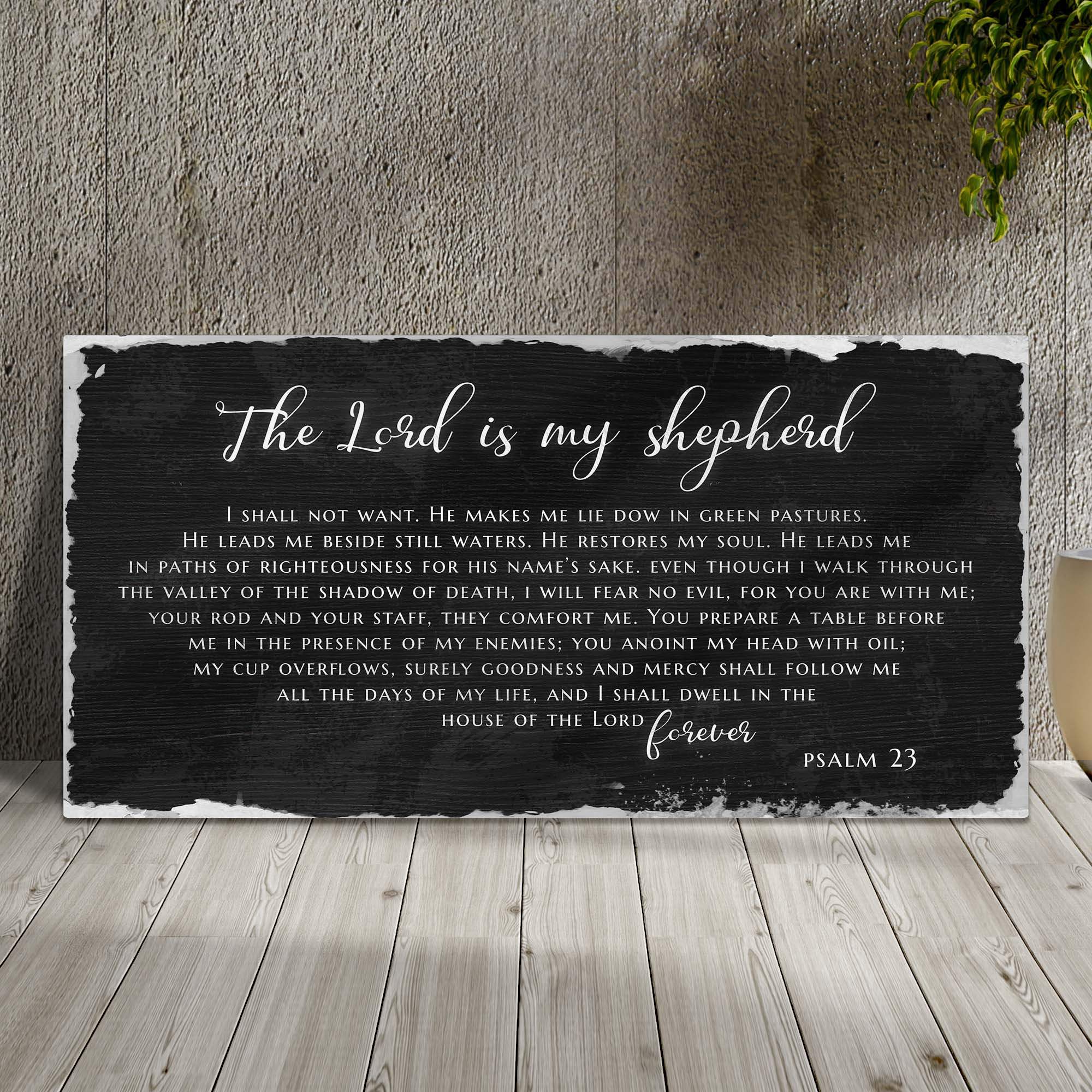 Psalm 23 - The Lord Is My Shepherd Sign IV - Tailored Canvases - Flyclothing LLC