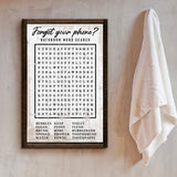 Bathroom Word Search Sign - Tailored Canvases - Flyclothing LLC