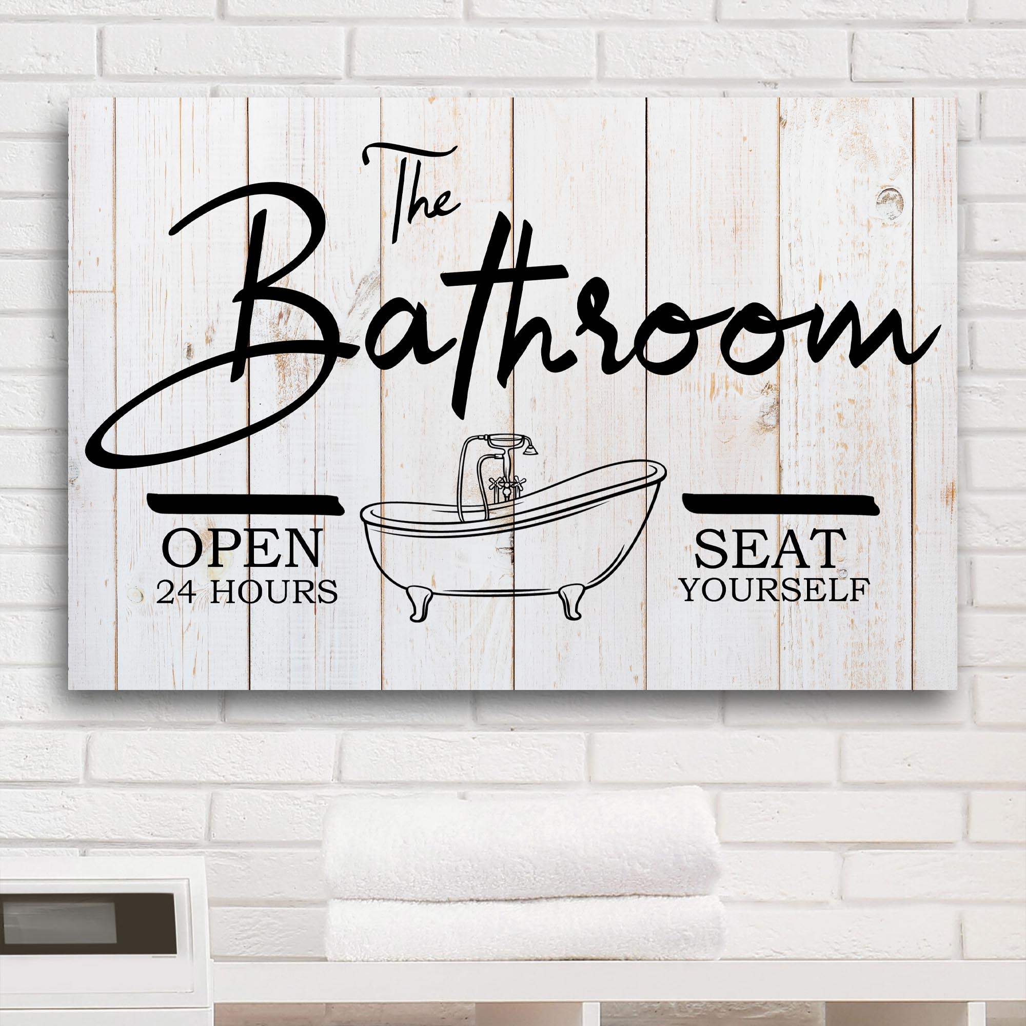 The Bathroom Sign - Tailored Canvases - Flyclothing LLC
