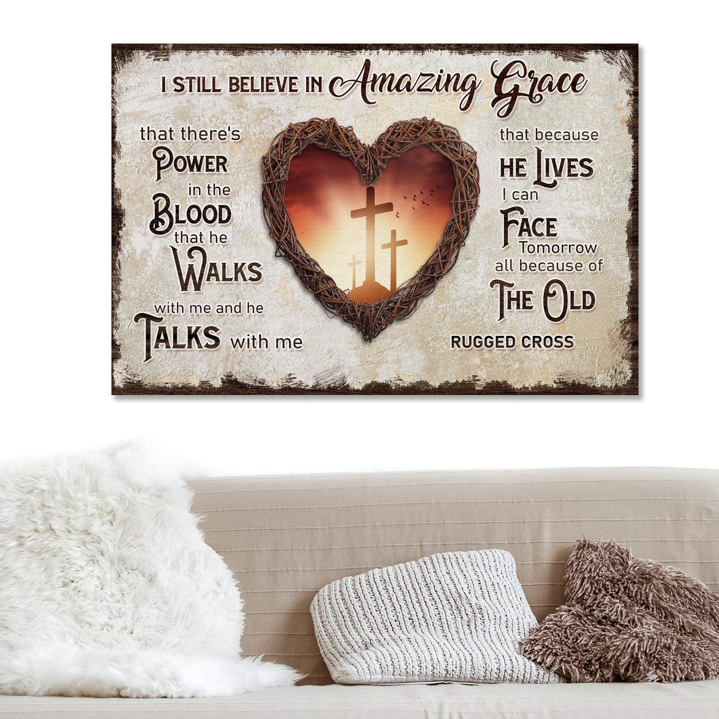 I Still Believe In Amazing Grace Sign V - Tailored Canvases - Flyclothing LLC