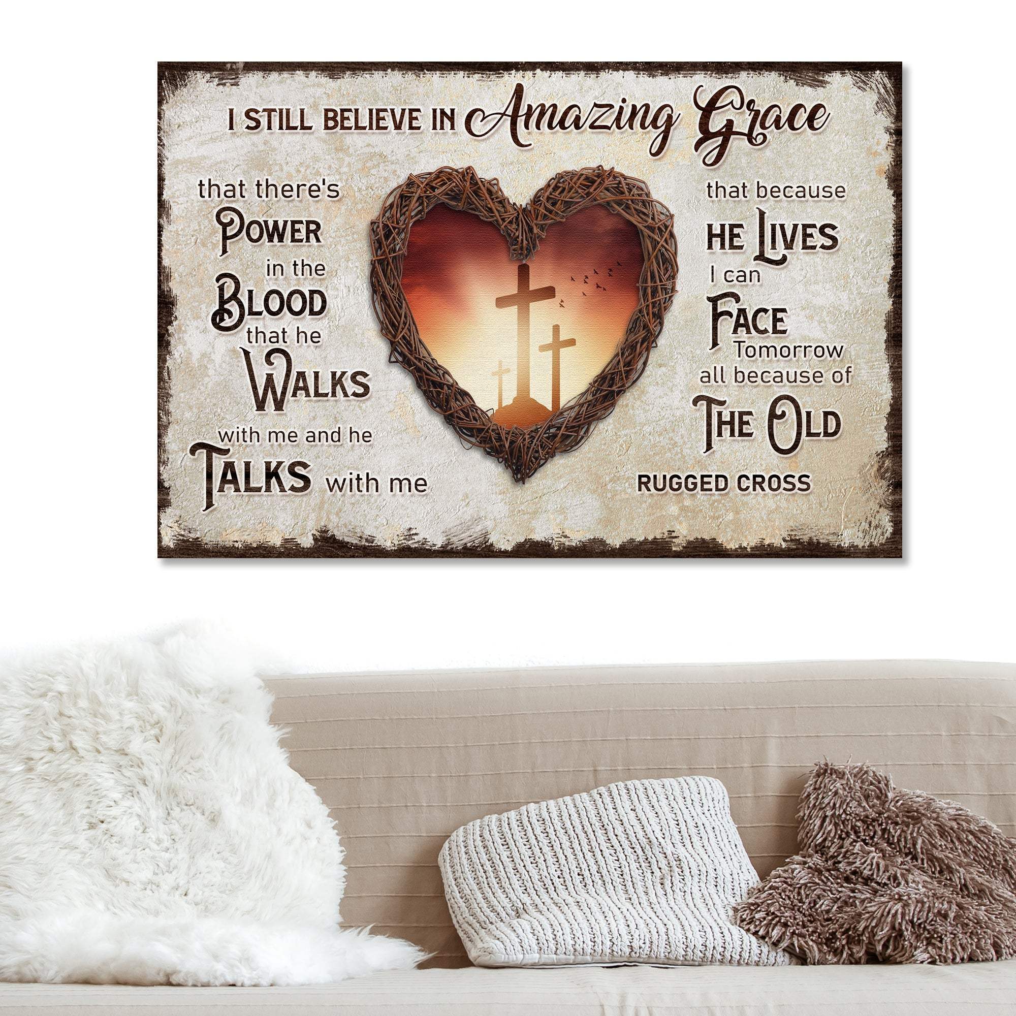I Still Believe In Amazing Grace Sign V - Tailored Canvases - Flyclothing LLC