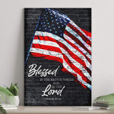 Psalm 33:12 - Blessed Is The Nation Sign - Tailored Canvases - Flyclothing LLC