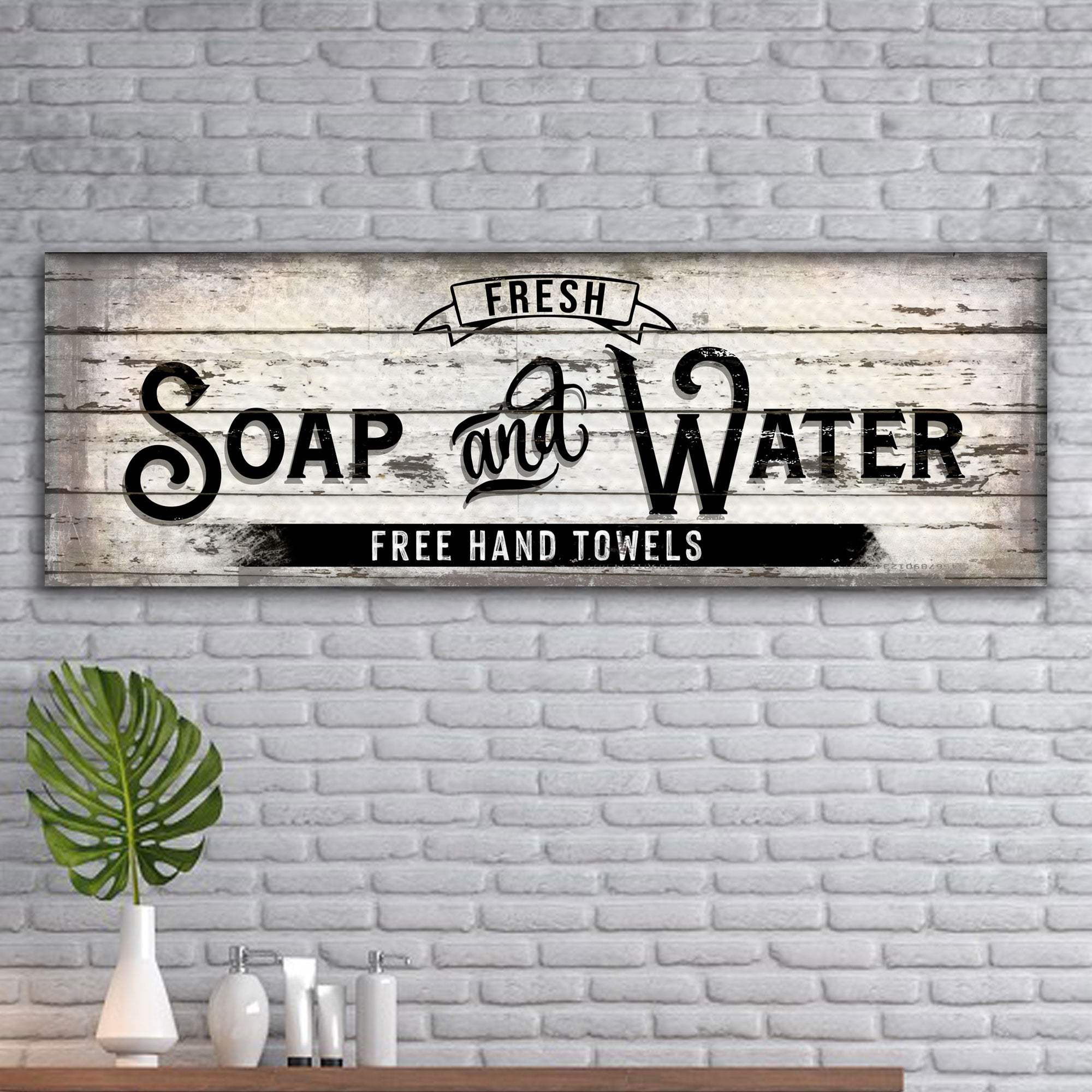 Fresh Soap And Water Family Bathroom Sign - Tailored Canvases - Flyclothing LLC