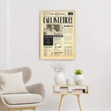 Newspaper Retirement Gift Sign - Tailored Canvases - Flyclothing LLC