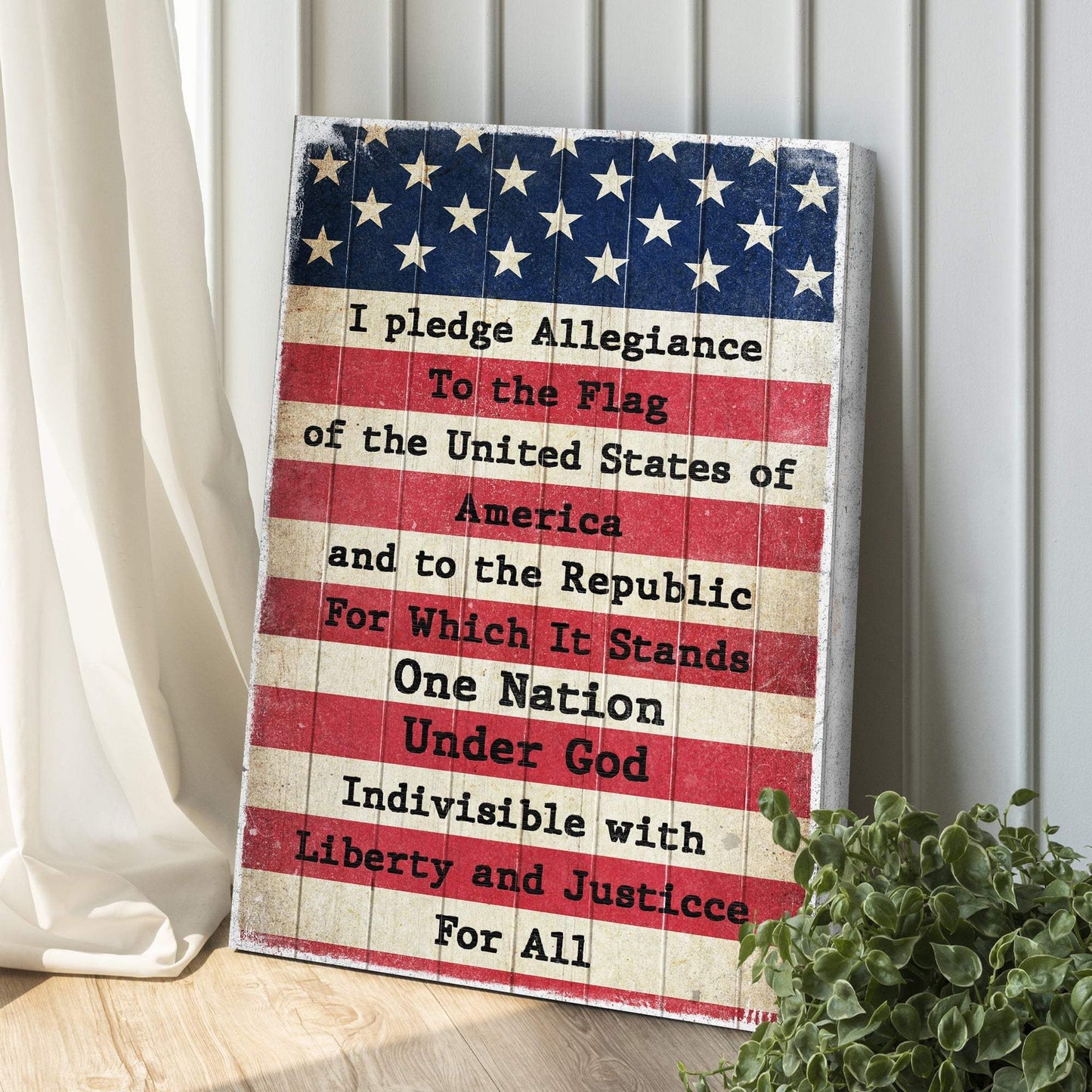 America Pledge Allegiance Sign - Tailored Canvases - Flyclothing LLC