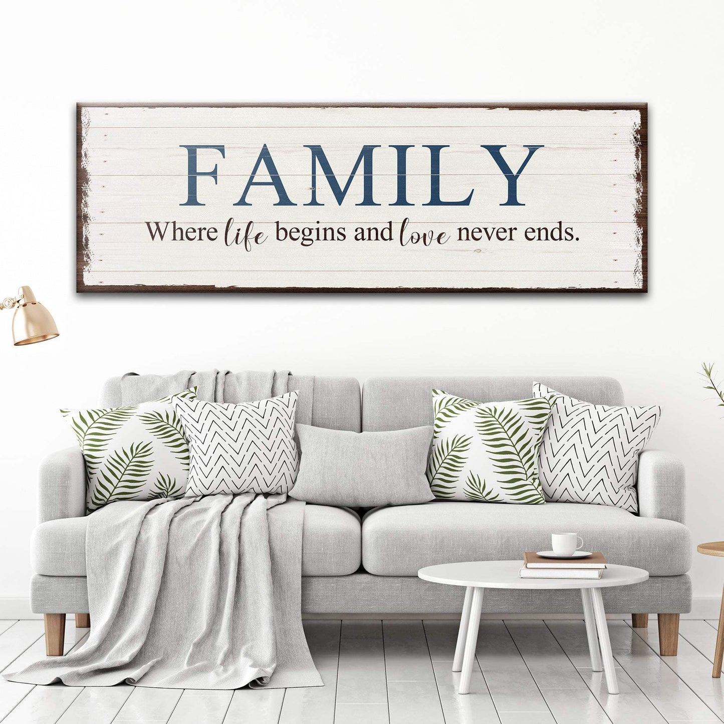 8 Powerful Words Family Sign II - Tailored Canvases - Flyclothing LLC