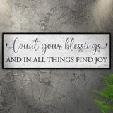 Count Your Blessings Sign III - Tailored Canvases - Flyclothing LLC
