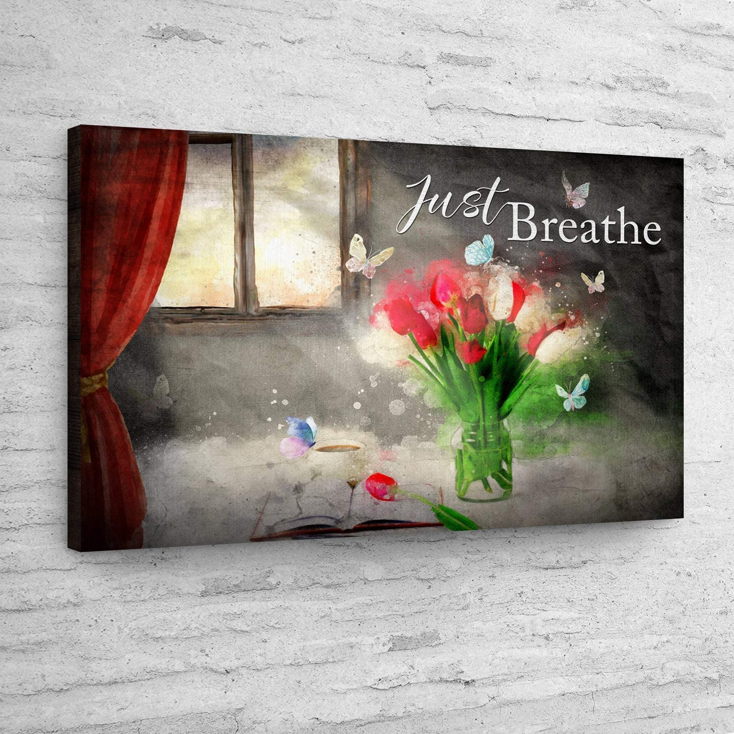 Just Breathe Sign VI - Tailored Canvases - Flyclothing LLC