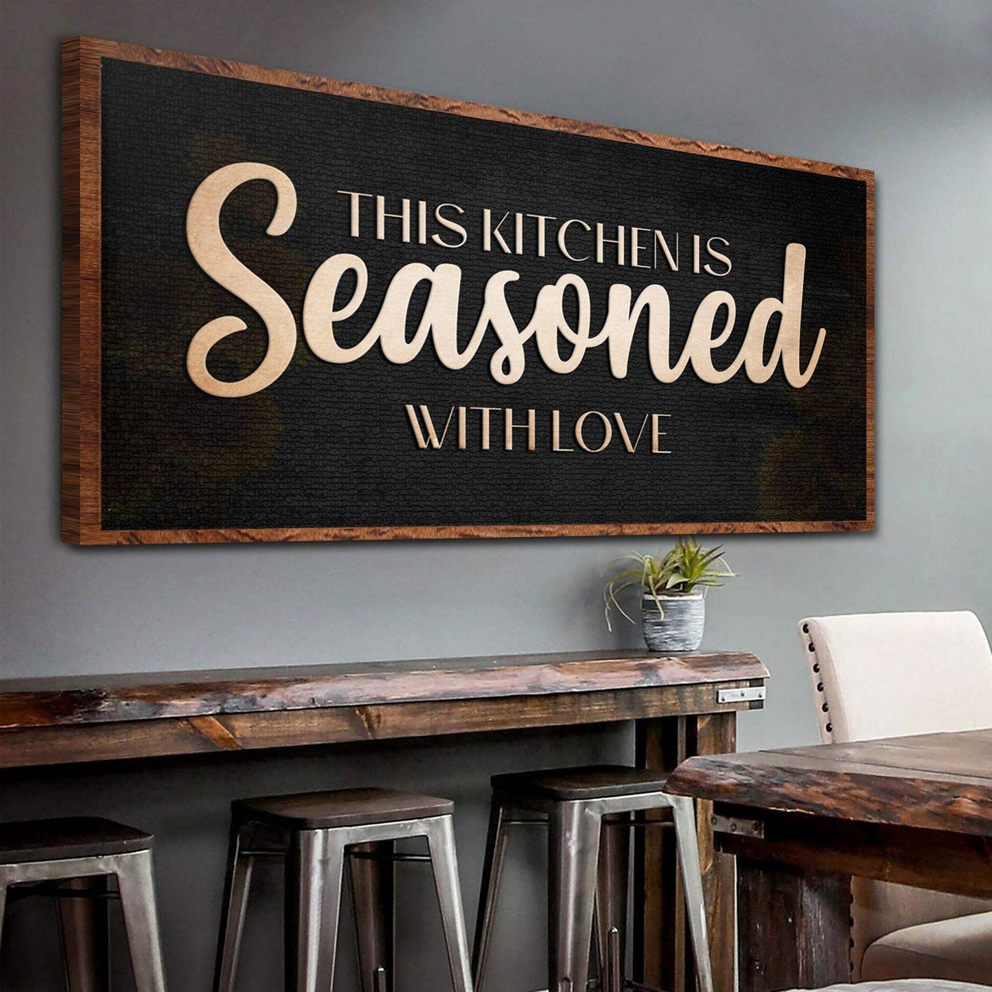 This Kitchen Is Seasoned With Love Sign - Tailored Canvases - Flyclothing LLC