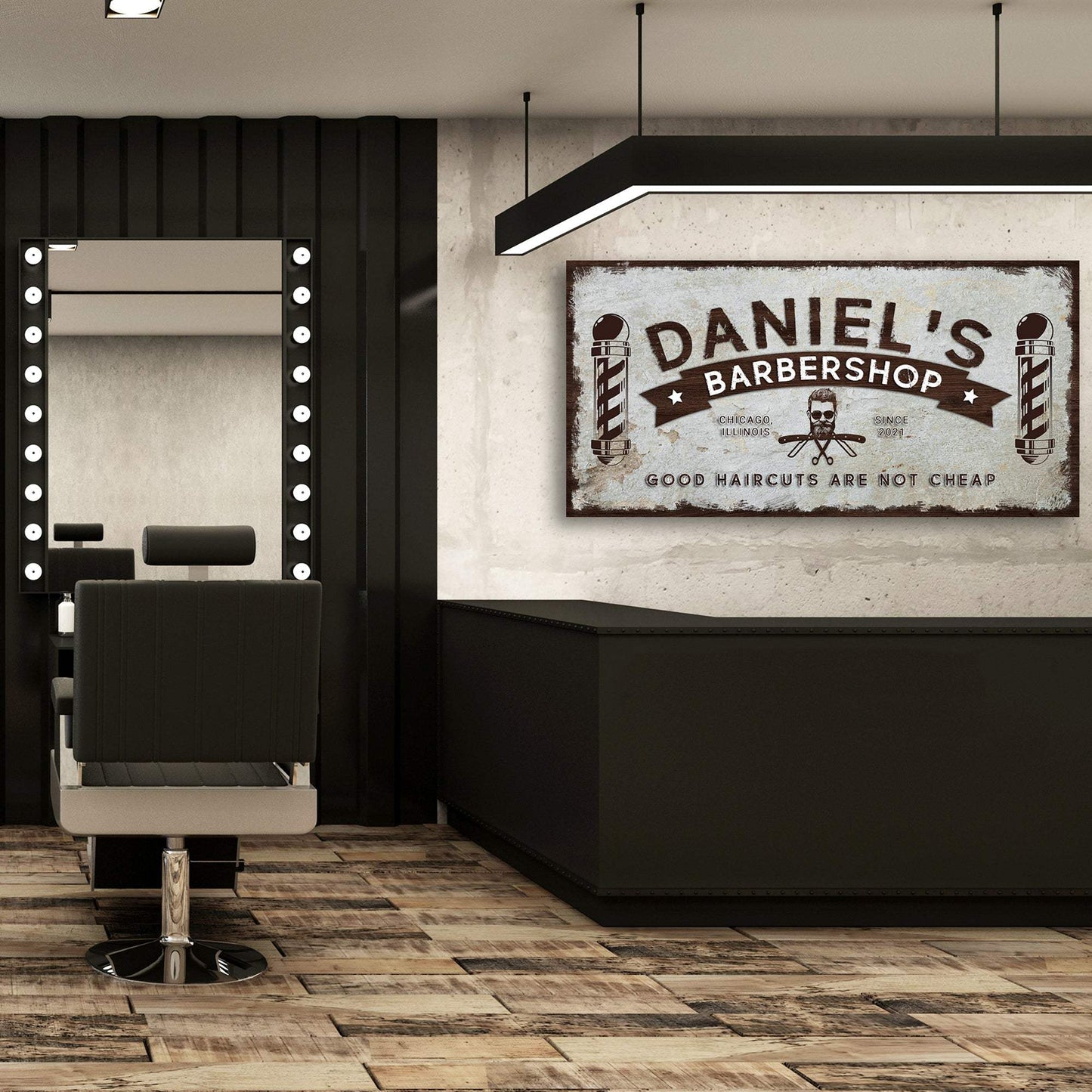 Barbershop Sign - Tailored Canvases - Flyclothing LLC