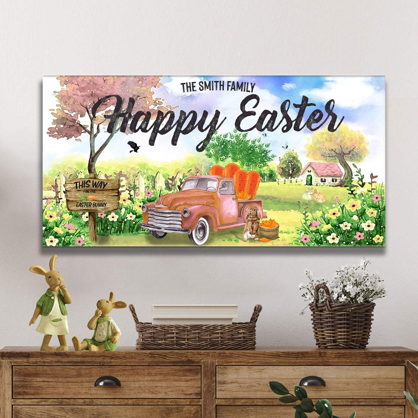 Family Happy Easter Sign - Tailored Canvases - Flyclothing LLC