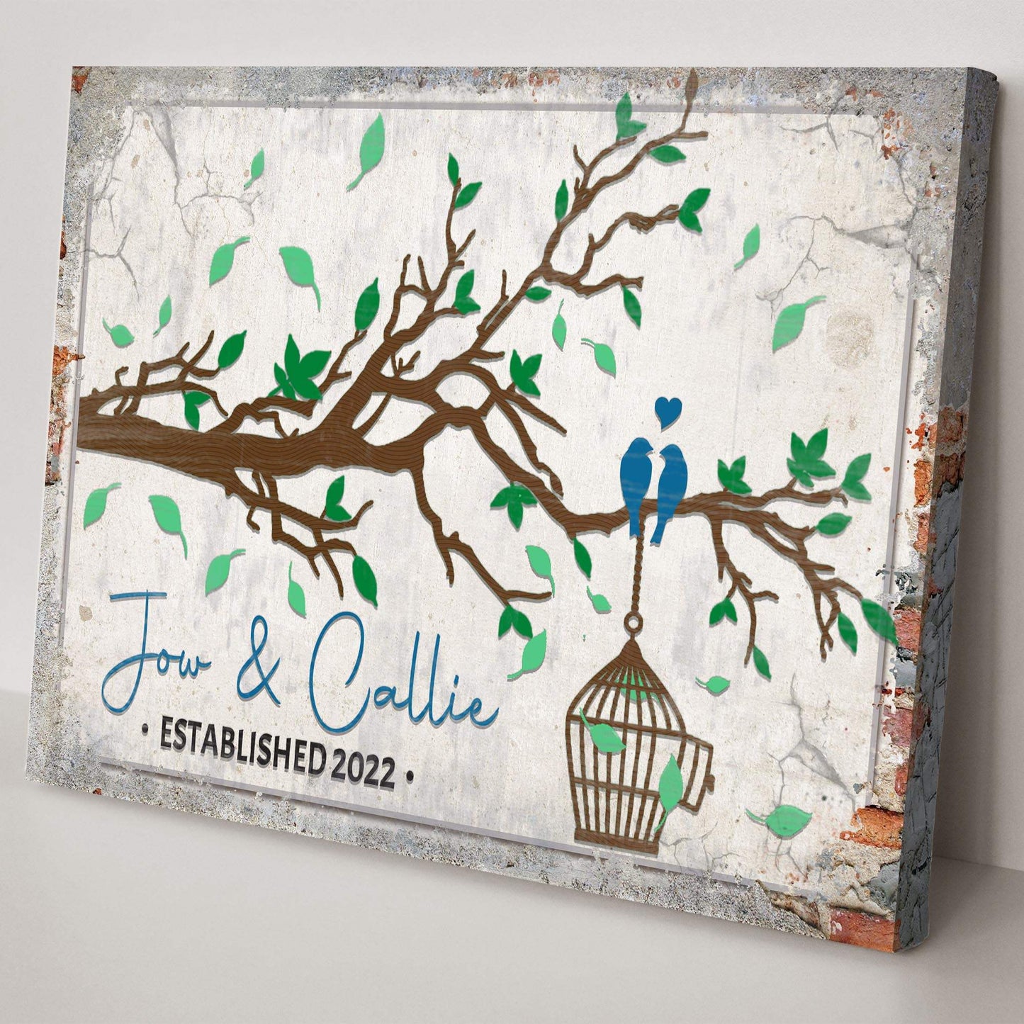 Love Birds Couple Sign - Tailored Canvases - Flyclothing LLC