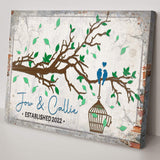 Love Birds Couple Sign - Tailored Canvases - Flyclothing LLC
