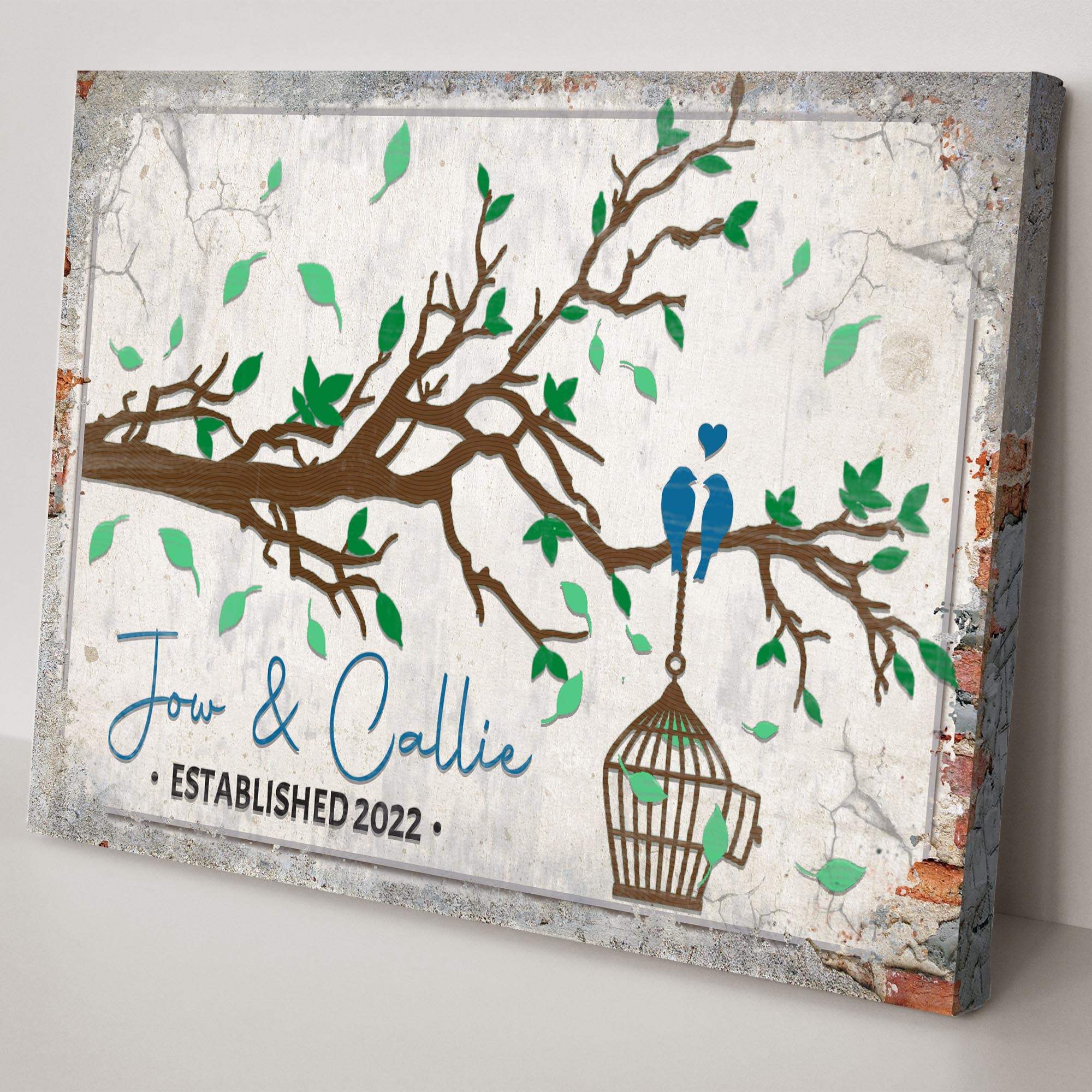 Love Birds Couple Sign - Tailored Canvases - Flyclothing LLC