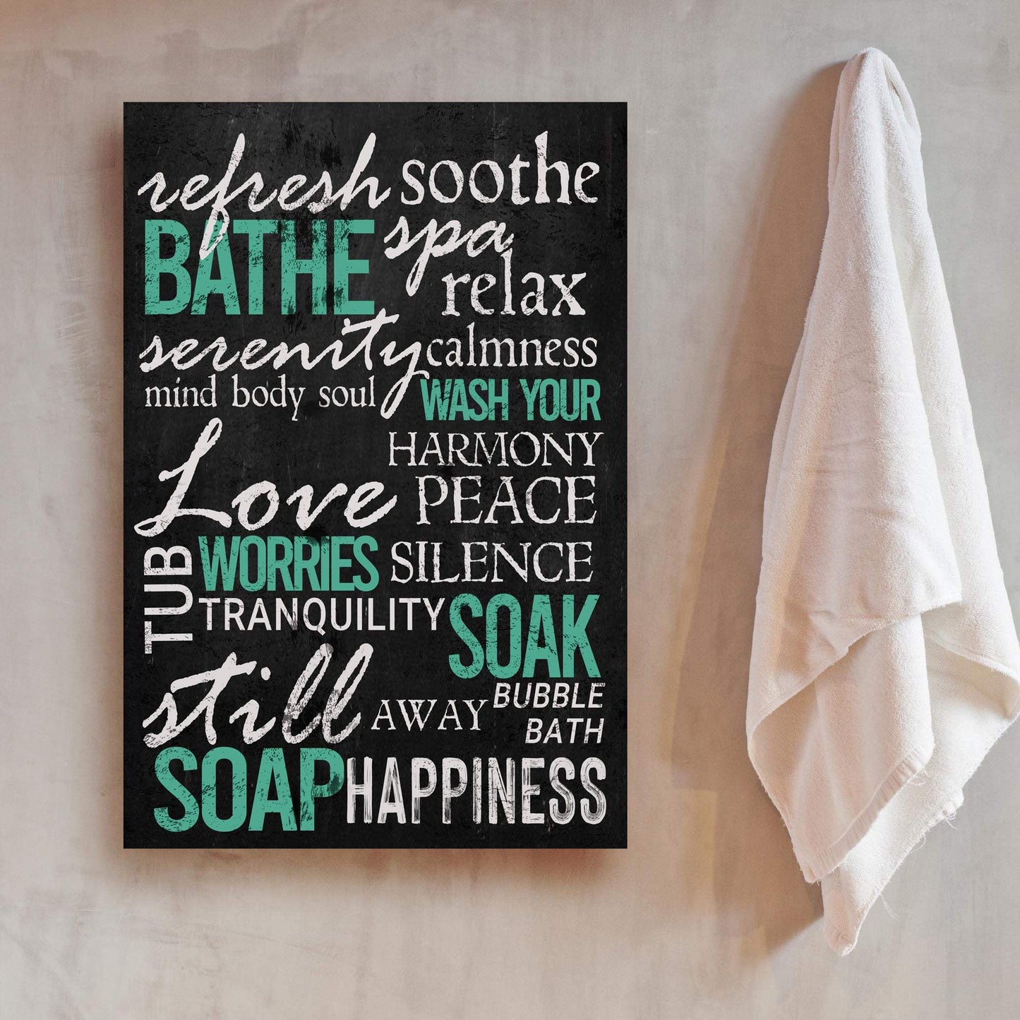 Refresh Soothe Bathe Bathroom Sign - Tailored Canvases - Flyclothing LLC