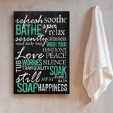 Refresh Soothe Bathe Bathroom Sign - Tailored Canvases - Flyclothing LLC
