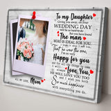 To My Daughter Marriage Message Sign - Tailored Canvases - Flyclothing LLC
