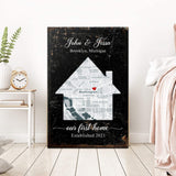 Home Map Sign - Tailored Canvases - Flyclothing LLC