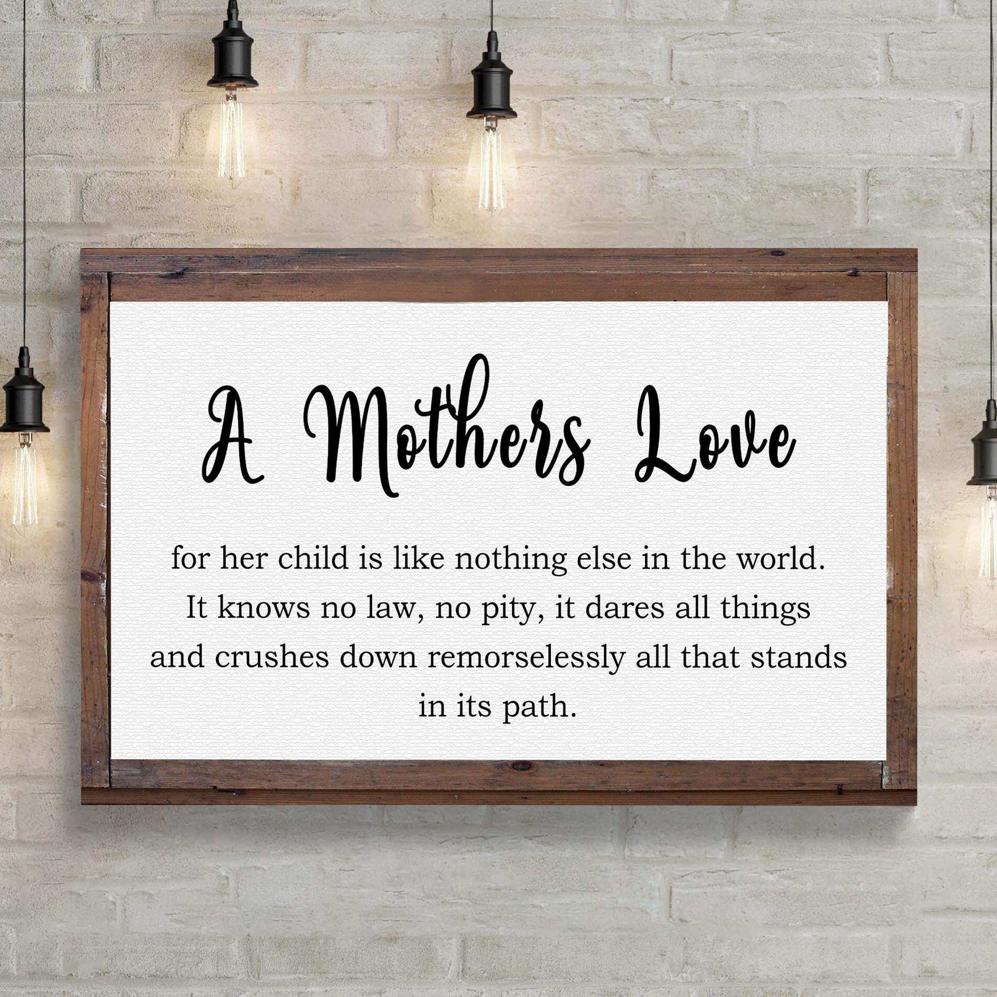 A Mother's Love For Her Child Sign - Tailored Canvases - Flyclothing LLC
